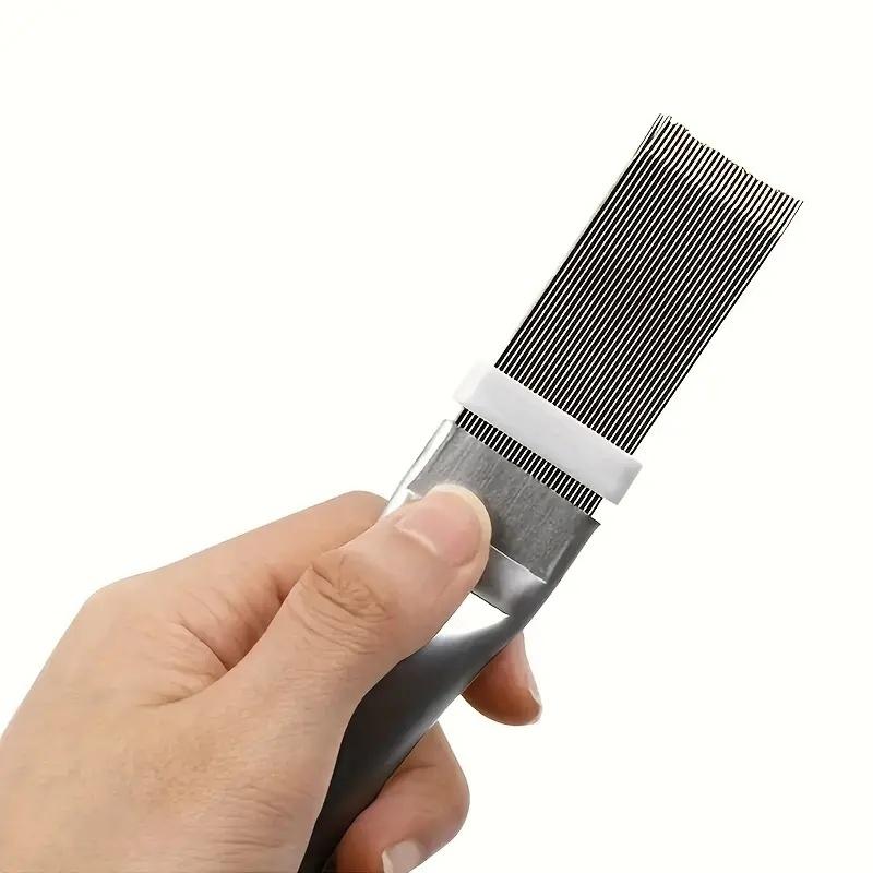1Pc Air Conditioning Fin Cleaning Comb Stainless Steel Brush Fin Straightener Air Conditioner Cleaning Tool