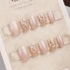 Verlaufende Bernstein-Goldfolie Abnehmbare Nagelsticker - Herbst/Winter-Kollektion