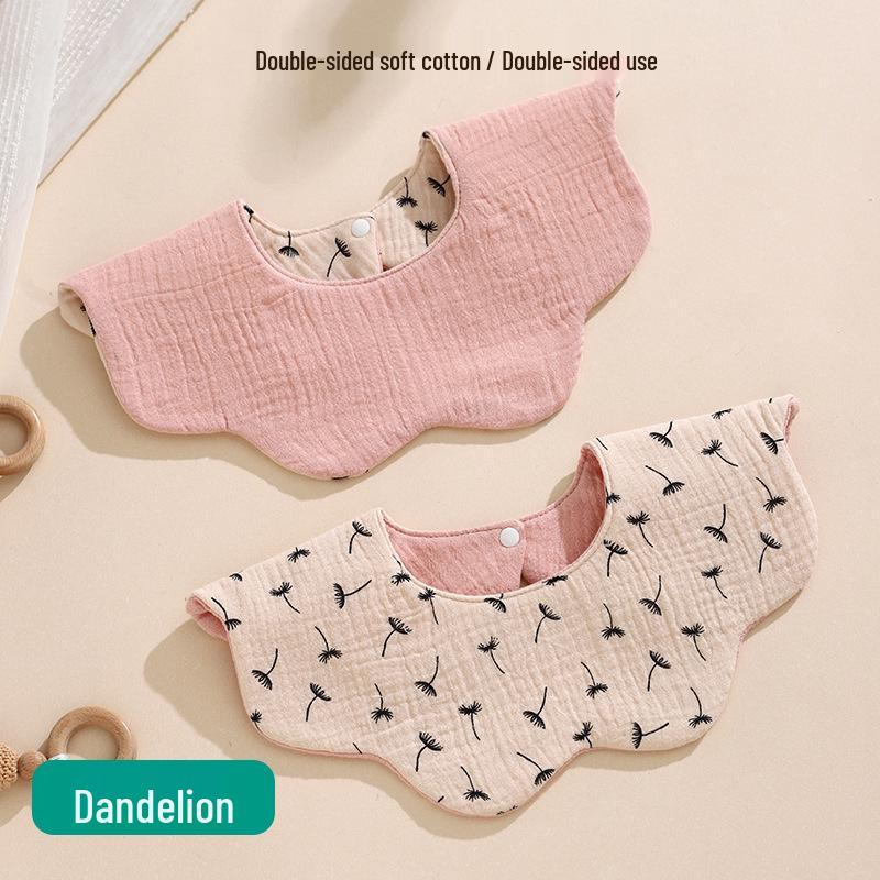 Korean Style 360° Waterproof Baby Bibs - Double-Sided Pure Cotton Gauze