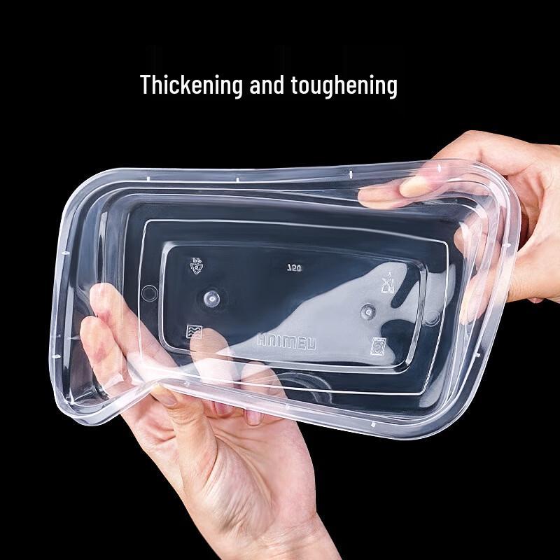 Disposable 750ml Rectangular Takeout Containers with Lids