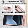 For Samsung Galaxy Z Fold5 5G Case Kickstand Card Slots Leather Coated TPU Cover with Shoulder Strap