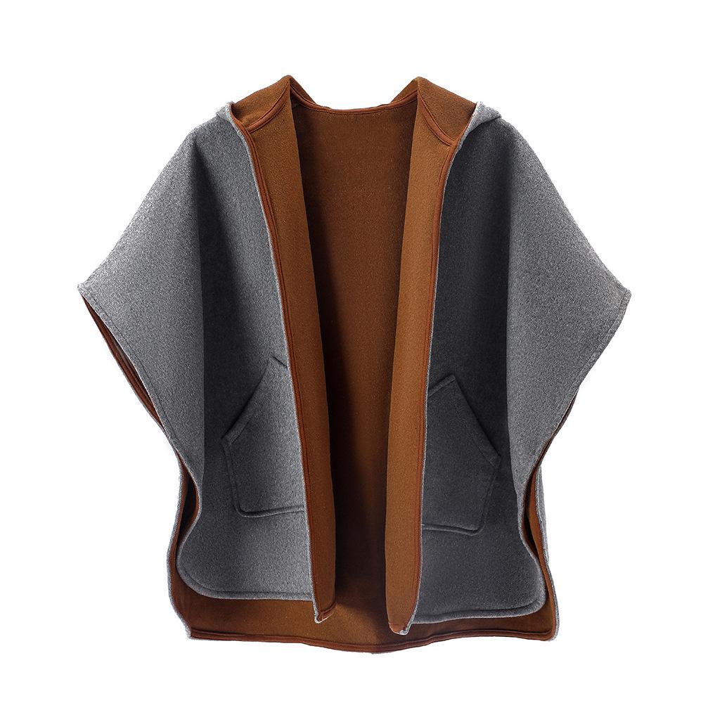 European and American Style Autumn/Winter 2025 Fashion Wool Cashmere Shawl 69 CM серый