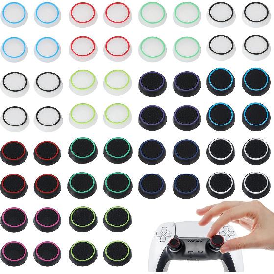 28pcs Thumb Grips Joystick,Controller Accessories,Full Protection,Anti-Slip Anti-Scratch Anti-Fingerprint Protective CoverReplacement Cap Compatible