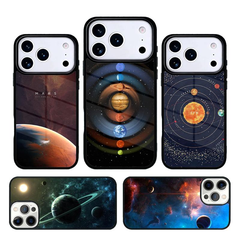 Astronomy Planets Phone Case Cover for IPhone 11 12 13 14 15 16e 17 Pro Max Coque for IPhone 17 Air