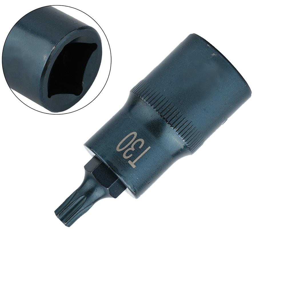 Torx Screwdriver Bit Tool 1/2inch Socket Bits Adapter T30 T40 T45 T50 T55 T60 T70 Hand Tool Drive Sockets Torx Socket