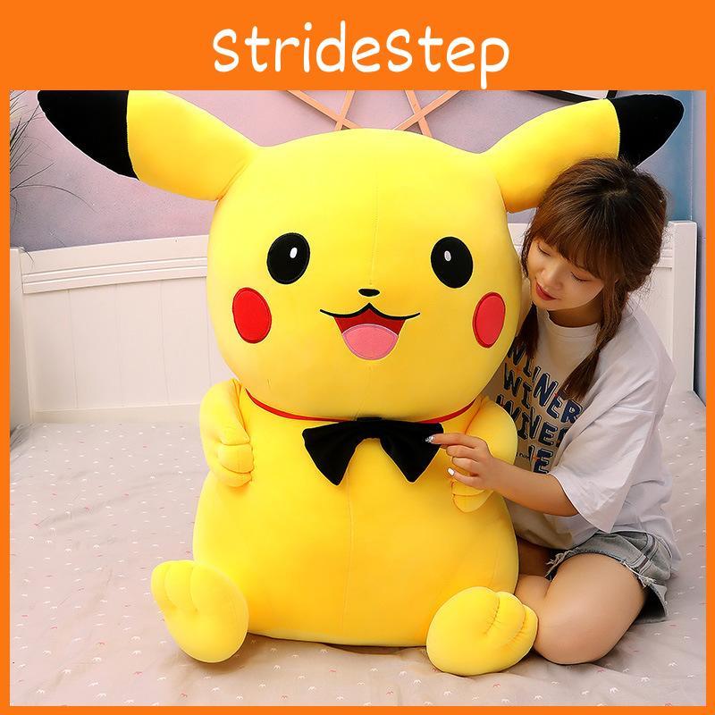 Wearing Tie Anime Pikachu Plush Doll Kids Birthday Gift Decoration Home