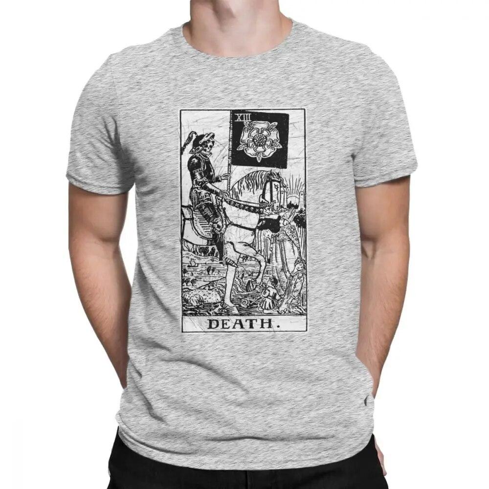 Unisex T-Shirt Death Tarot Card Major Arcana Fortune Telling Occult Cotton The Magician Empress T Shirt Oversized