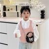 Fashionable Korean Style Mini Shoulder Bag For Kids With Cute Bow Design