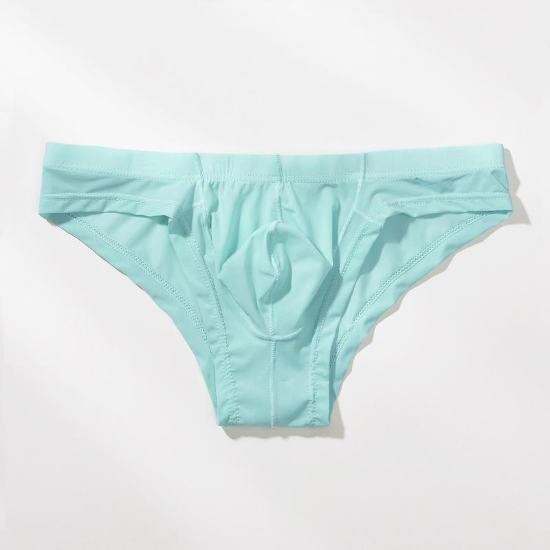 

Youye Чоловічі труси з крижаного шовку з низькою посадкою, сексуальні, напівпрозорі Large