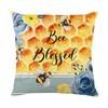 New Polyester Printed Home Pillow Cover Cute Little Bee Letter Sofa Cushion Cover Bedside Pillow Cover