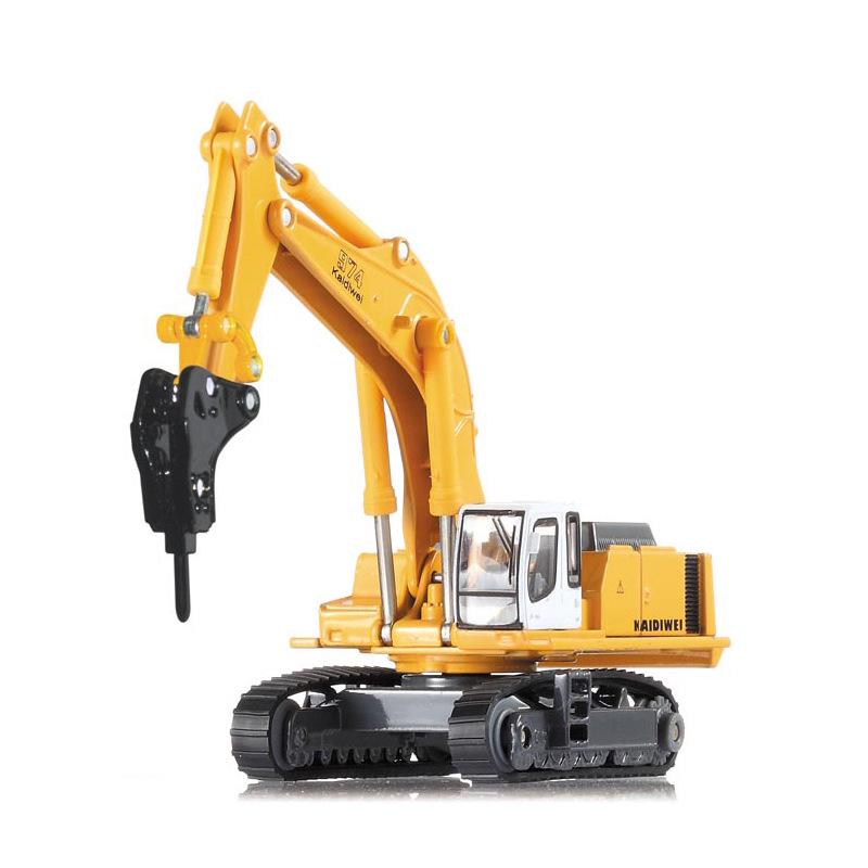 KDW Alloy Engineering Vehicle: Tracked Crusher Hammer, Pickaxe & Earth Drill Boxed