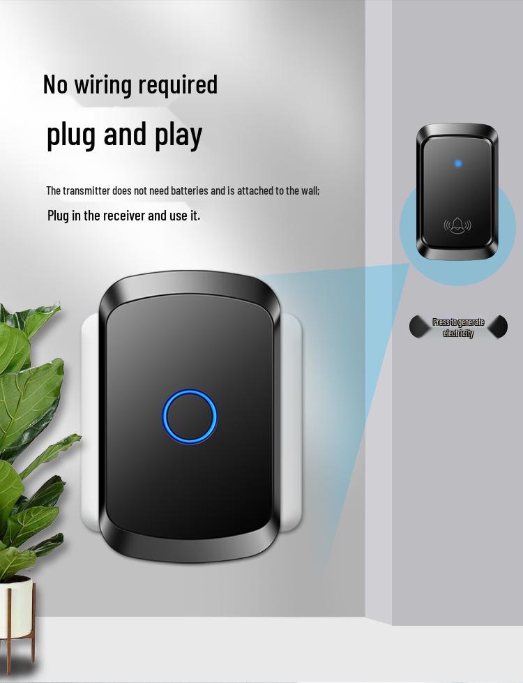 Wireless Waterproof Electric Doorbell with Long Range and Remote Call Button
