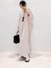 European & American Women's Plus Size Loose Striped Print Long Dress