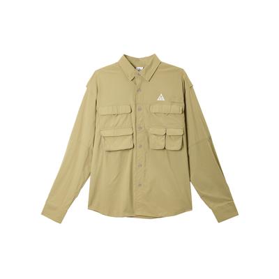 ACG Series Orb Weaver Fashion Comfortable Versatile Long Sleeve Multi-Pocket Shirt Men Shirts Beige HJ2466297