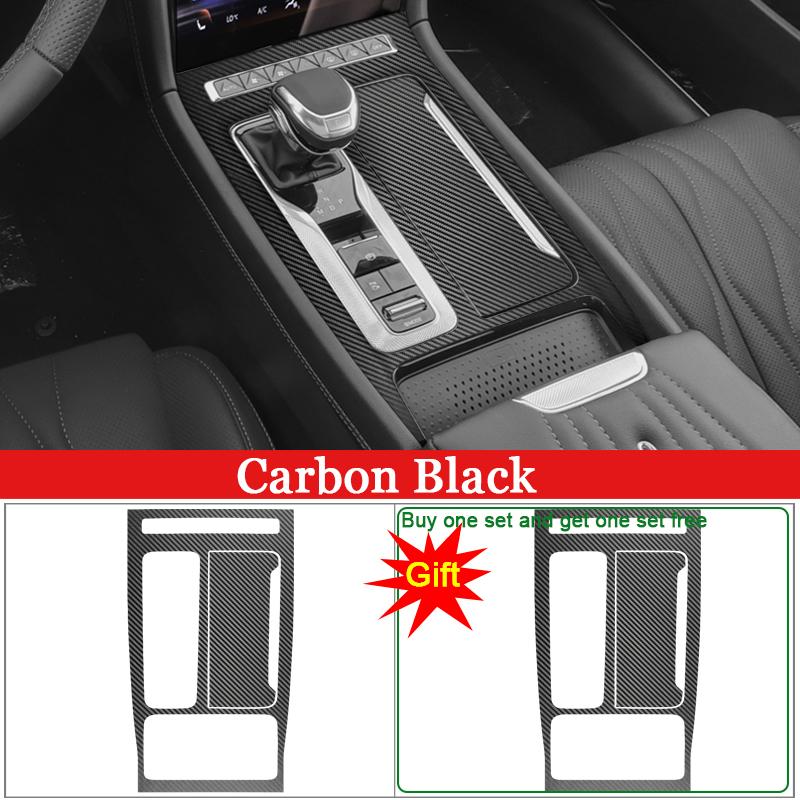 

Наклейка на салон автомобиля для HONGQI H5 2023 2024, наклейка на панель передач автомобиля, защитная пленка для коробки передач, углеродное волокно, черные автоаксессуары