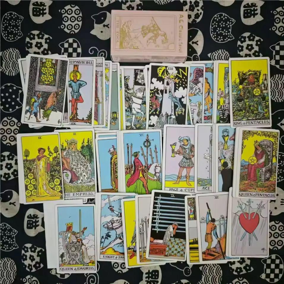 The Classic Tarot Cards Deck 78Pcs For Easy Beginners Fate Fortune Telling Party Tabletop Board Game Toy