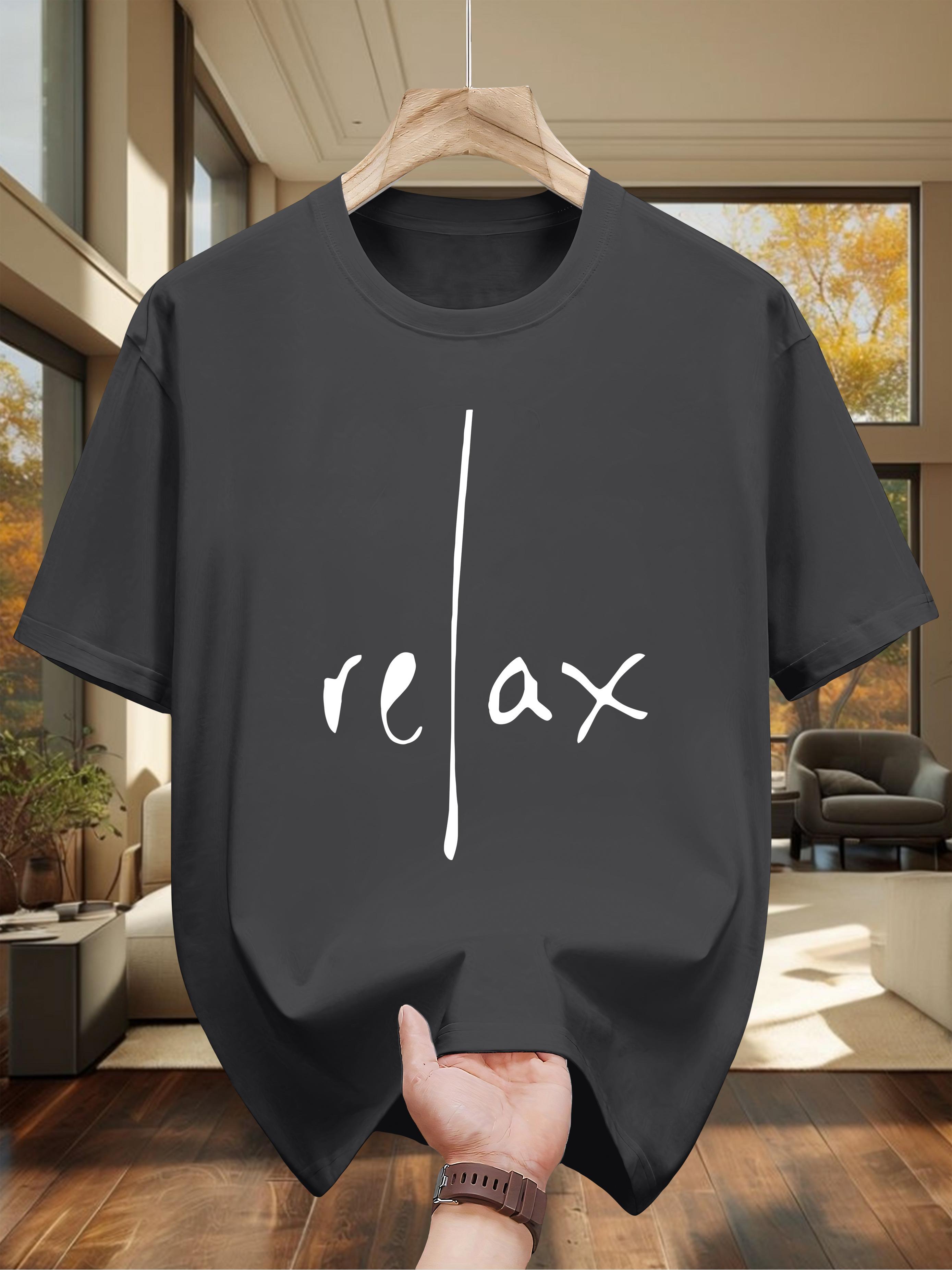 Relax Graphic Cotton T-shirt - Soft XL
