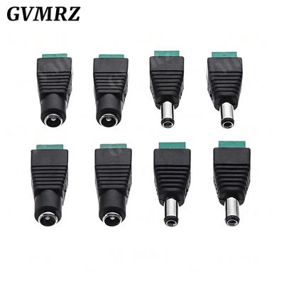 5PCS 12V 2.1 X 5.5mm DC Power Male Plug Jack Adapter Connector Plug for CCTV Single Color LED Light 5.5*2.5mm The Socket
