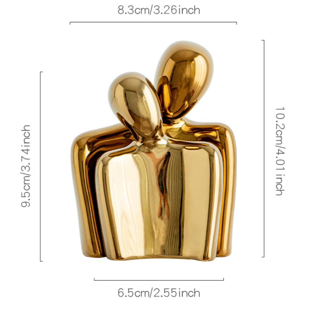 

Абстрактна настільна скульптура. Керамічна фігурка. Прикраси. Сучасні фігурки для дому на День святого Валентина. золотий