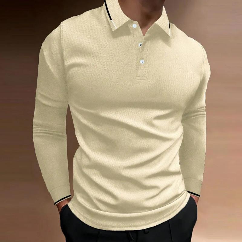 2026 New Men's Hot-selling New Long-sleeved POLO3D Digital Printing Simple Versatile Lapel Casual POLO Shirt
