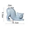 Handicraft Cat Tail Column Flower Pot Ceramic Animal Figurines Sculpture Succulent Flowerpot  Home