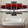 Red Trees and Big Trees Abstract Canvas Painting On The Wall Art Posters Prints Wall Pictures for Living Room Home Wall Decor