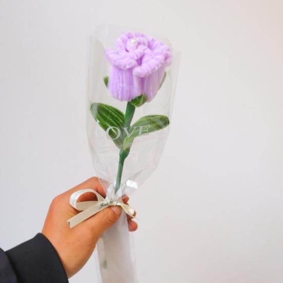 Artificial Flower Long-Lasting Never Wither Hand-Made Twist Sticks Silk Flowers Realistic Faux Floral Arrangement Home Decor