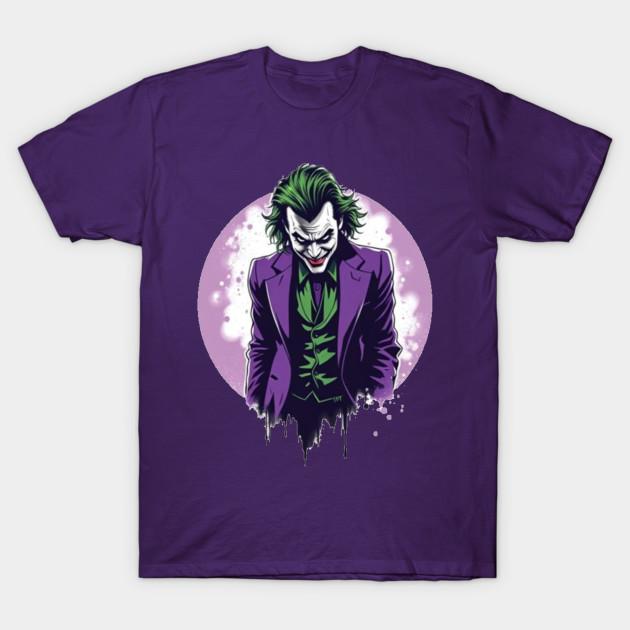 

Men Black Print T-shirt Joker No-Cut Transfer Paper Print Cotton Tshirt 2XL фіолетовий