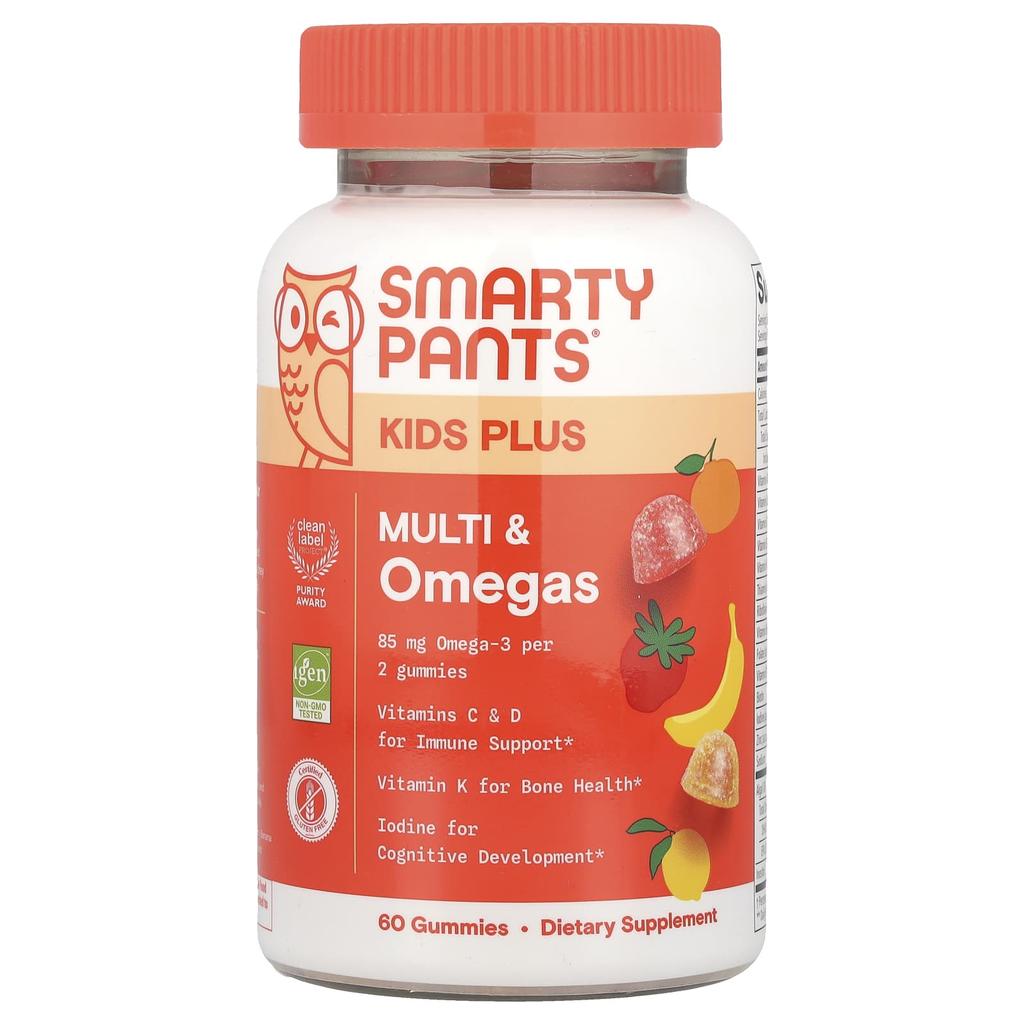 Kids Plus, Multi & Omega Gummies, Lemon, Orange, Strawberry Banana, 60 Gummies