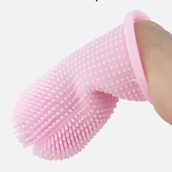 Yousheng Pet Fingertip Toothbrush Soft Bristles Oral Cleaning Abrasion Resistant Silicone Pet Finger Cot Brushes Pet Supplies