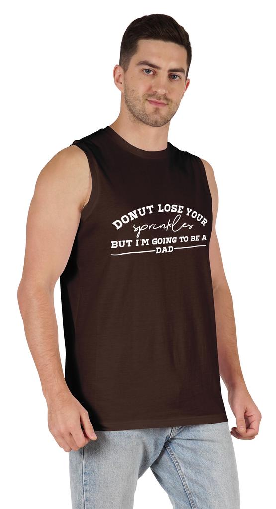 Inkmeso Men  s Tshirt   Donut Loose Your Sprinkles But I  m Going To Be A Dad   Graphic Tshirt For Pregnancy