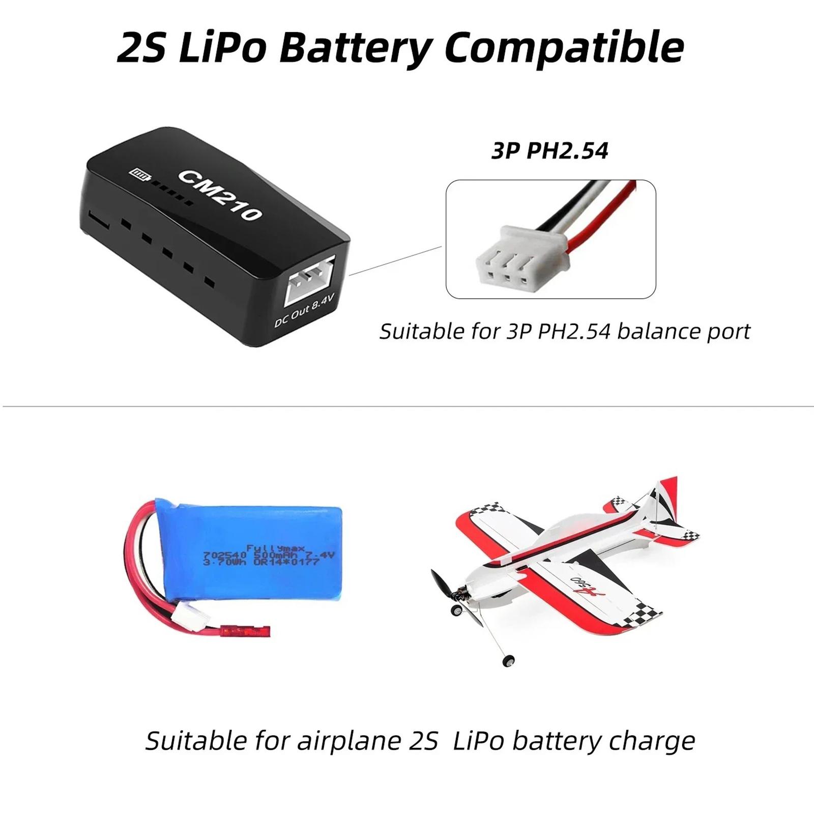 

Fast Speed 7.4V 1.5A 2S Lipos Battery Charger Builts In Overcharge Protections For Car Drones 1