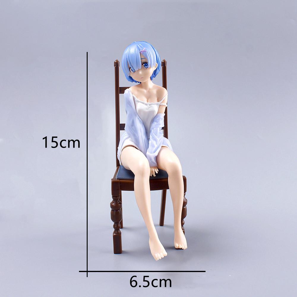 15cm Anime figūrėlė Pižama sėdinti kėdėse Mergaitė Veiksmo figūrėlė PVC Kolekciniai žaislai gimtadienio kalėdinė dovana