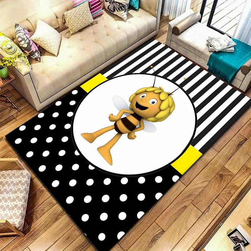 Maya Bee Carpet Rug for Living Room Bedroom Home Sofa Decoration,Kids play Nonslip Floor Mat