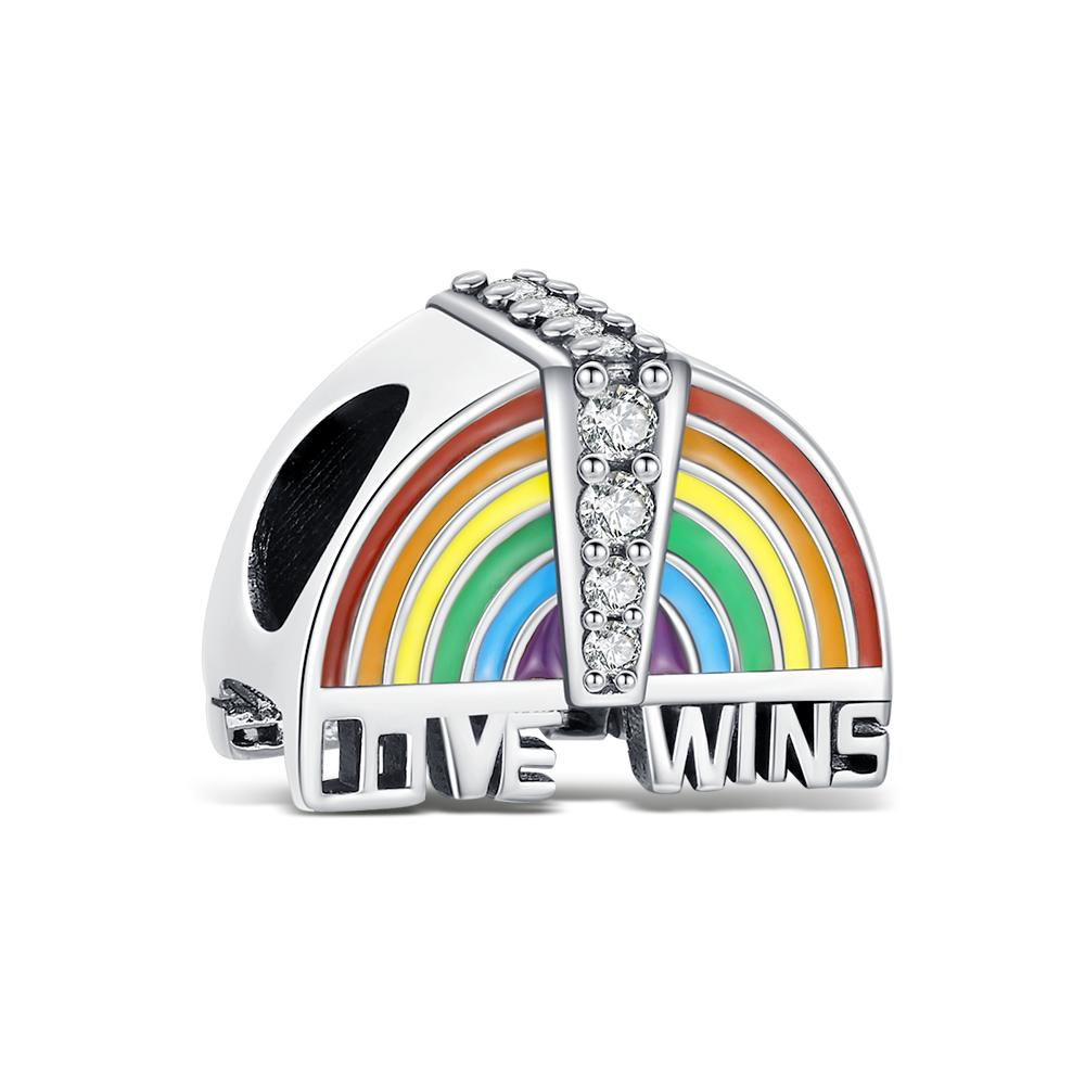Copper Rainbow Charm Lgbtq Charms Jewelry Making Fit Bracelet To Make Good Wishes Gift For Expressing Love Equality