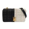 [Pre-Owned] Lola Bag TB Logo Quilted Two-Tone Lambskin Metal Chain Shoulder Crossbody Bag Small - Good #SOSBR0