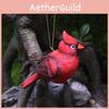 Red Resin Bird Handicraft Decoration Suitable For Wedding And Gift Christmas