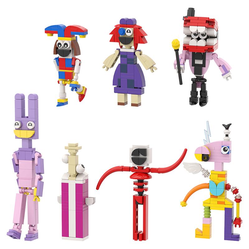 Elegant Box Hot The Amazing Digital Circus Pomni Jax Joker Rabbit Building Block Set DIY Model Toys Kids Birthday 2024 Gift