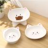 Pet Supplies Ceramic Cat Bowl Creative Cute Dog Food Feeding Basin Multi-use Slanted Mouth Pet High Foot Bowl Kitten Puppy
