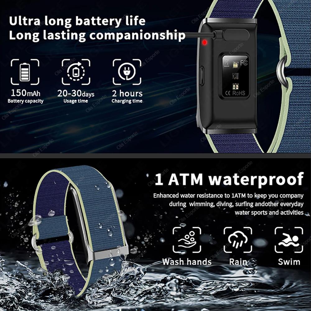 No Screen Smart Bracelet Men GPS Track Heart Rate Sleep Monitor Pedometer Outdoor Sports Fitness Tracker Women Smart Band