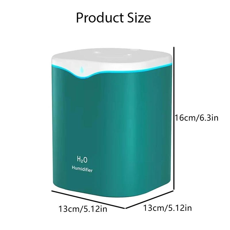 Umidificatore a Nebbia Fredda per Camera da Letto, Umidificatore d'Aria Ultrasonico Ultra Silenzioso da 2L, Umidificatori con Riempimento dall'Alto, Umidificatore da Scrivania Alimentato via USB