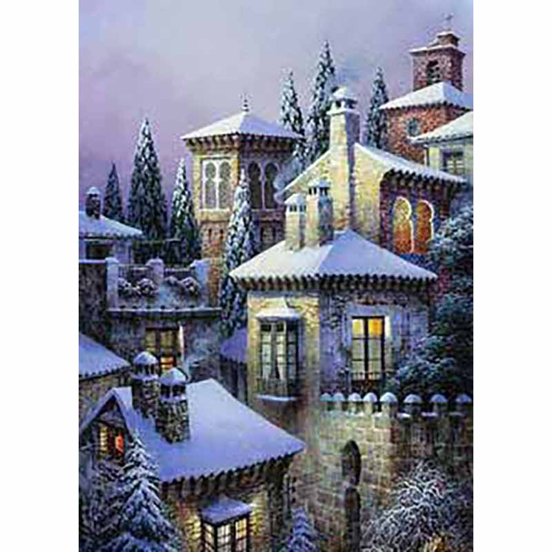 5D Diamond Painting Snow Scenery Rhinestones Diamond Mosaic Full Round Drill Embroidery Winter Cross Stitch Kits Wall Art Gift
