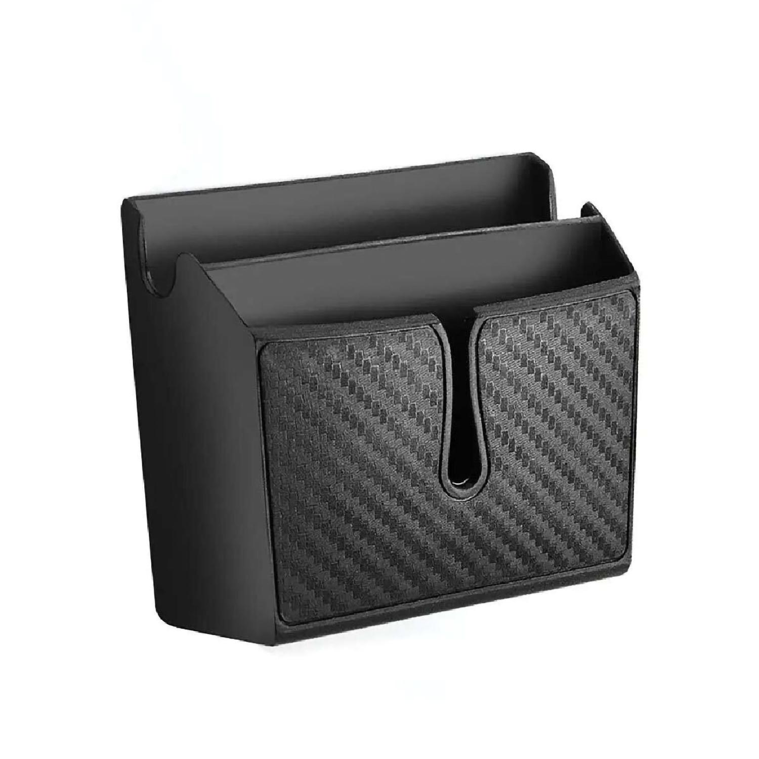 

Автомобильный органайзер с двойной перегородкой, карбоновый дизайн, наклеиваемый