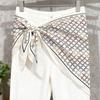Spring and summer printed skirt women's triangle towel skirt curtain decorative belt towel stacked short skirt fart curtain new fashion