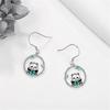 Charm Female Panda Animal Drop Earrings Cute Trendy Bridal Silver Color Dangle Wedding  For Women