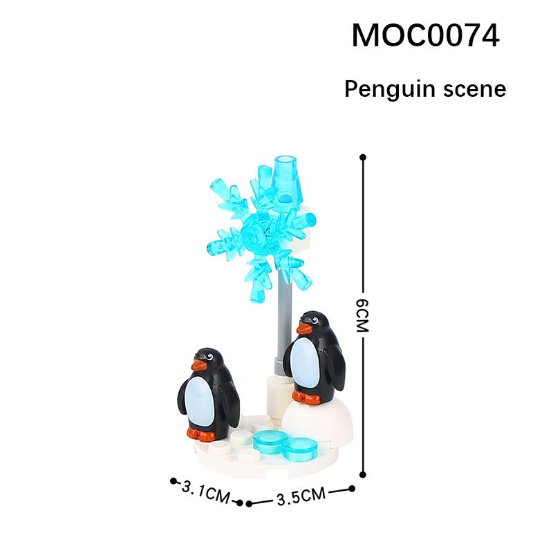 MOOXI City Wedding Bar Jail Penguin Park DIY Diorama Assembly Model Kit For Adults Building Blocks Sets Children Toys MOC Bricks
