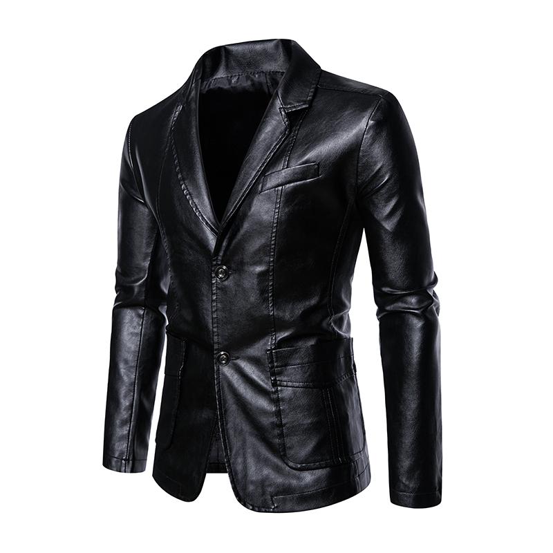 Spring Autumn Men PU Leather Jacket Mens Casual Classical Motorcycle Jackets Male Faux Leather Coats Outwear