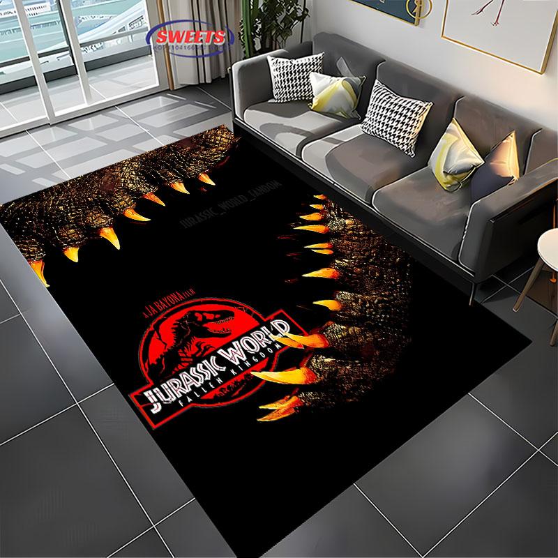 New Shelves ! Classic Jurassic Park Carpet, Living Room Bedroom Office Children's Room of Choice, Non-slip Machine Washable Mat