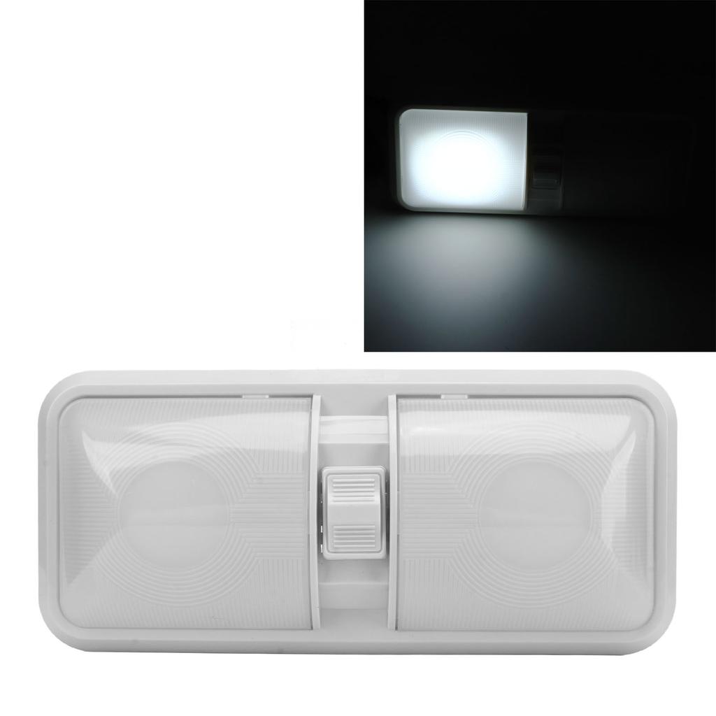 LED Innenleselampe 12 Volt LED-Licht Doppelschalter Decke Doppelte Kuppel Ovale Linse für Wohnmobil