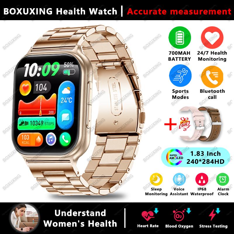 New Smart Watch Men 1.83'' AMOLED Screen 700MAH Outdoor Sports IP68 Waterproof Heart Rate GPS Grack Bluetooth Call Smartwatches